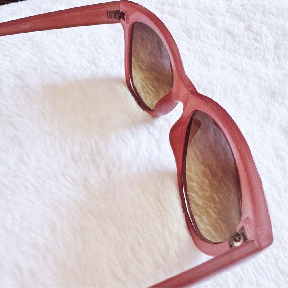 Mina Burgundy Brown Chic Sunglasses - Picture 8 of 12